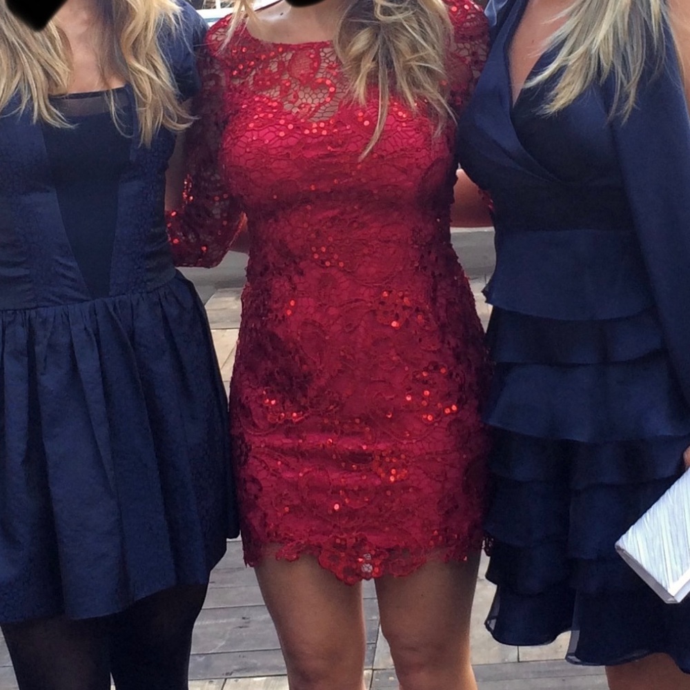 💃🏼❤️ARTHUR CALIMAN handmade Red Party Dress 💃🏼🤩